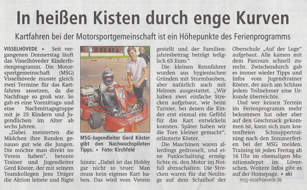 Visselhöveder Kreiszeitung vom 30.07.2015